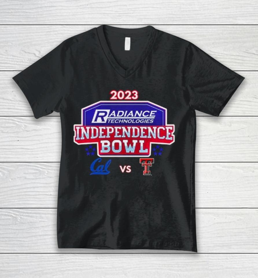 California Golden Bears Vs Texas Tech Red Raiders 2023 Radiance Technologies Independence Bowl Unisex V-Neck T-Shirt