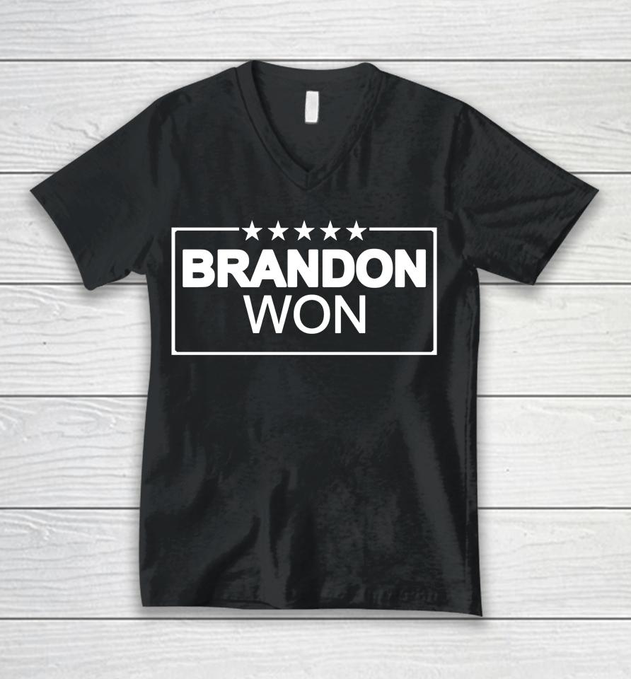 Californiayogi1 Brandon Won Unisex V-Neck T-Shirt