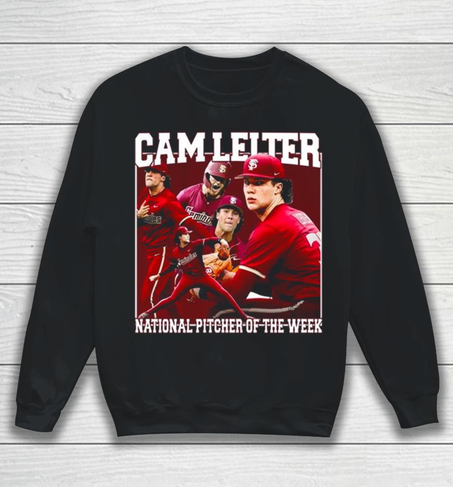 Cam Leiter National Pitcher Of The Week Poster Sweatshirt