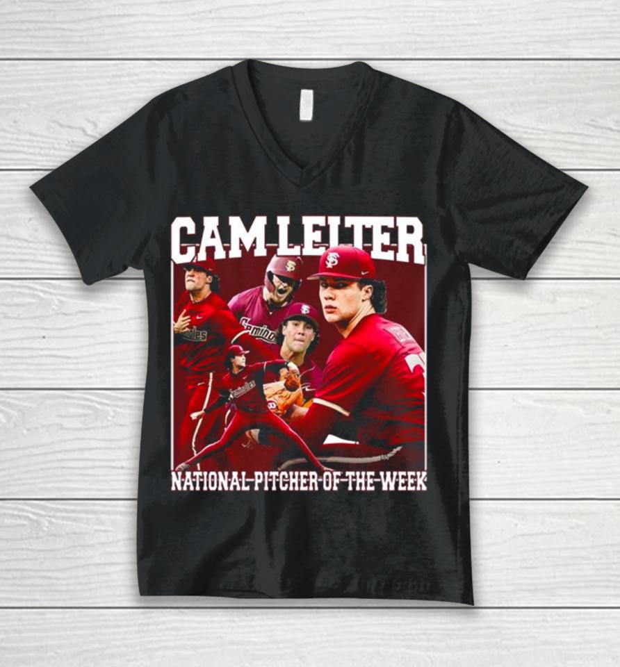Cam Leiter National Pitcher Of The Week Poster Unisex V-Neck T-Shirt