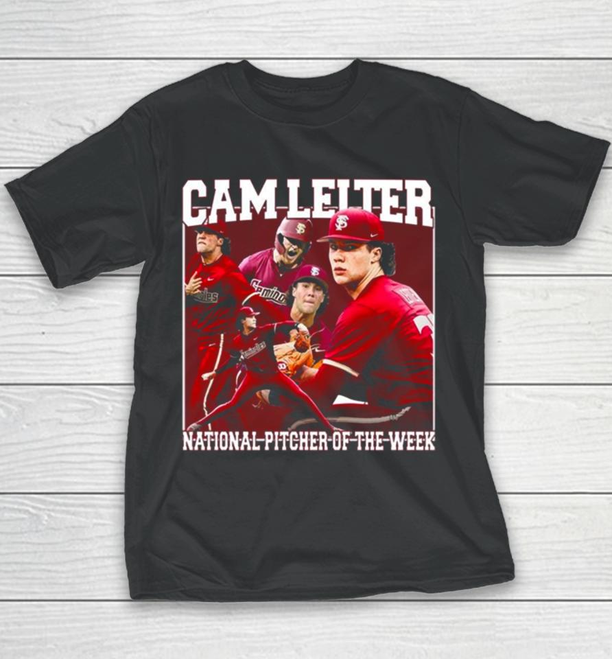 Cam Leiter National Pitcher Of The Week Poster Youth T-Shirt