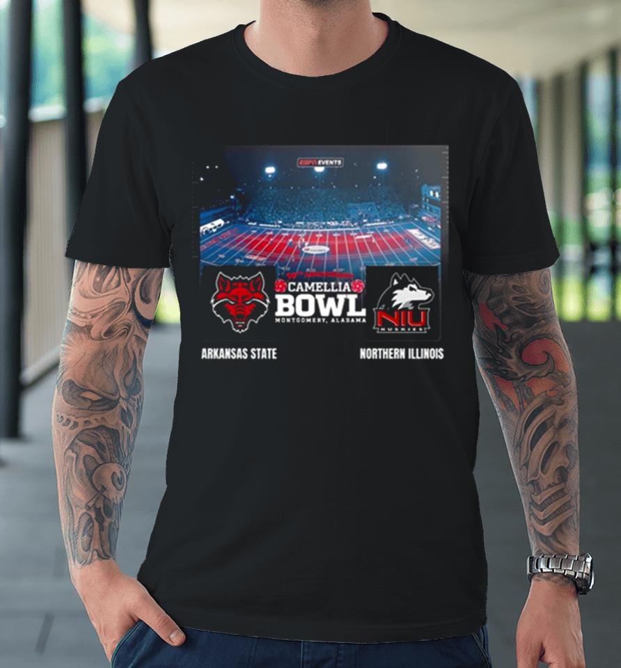 Camellia Bowl 2023 Arkansas State Vs Northern Illinois Cramton Bowl Montgomery Alabama College Football Bowl Games Premium T-Shirt