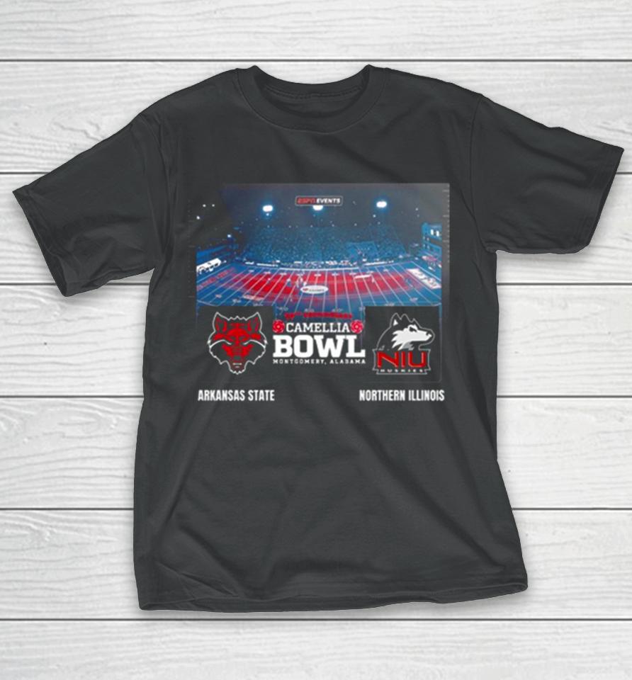 Camellia Bowl 2023 Arkansas State Vs Northern Illinois Cramton Bowl Montgomery Alabama College Football Bowl Games T-Shirt