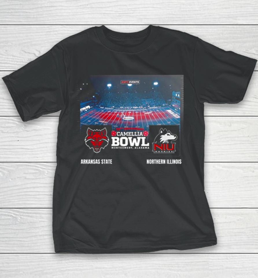 Camellia Bowl 2023 Arkansas State Vs Northern Illinois Cramton Bowl Montgomery Alabama College Football Bowl Games Youth T-Shirt