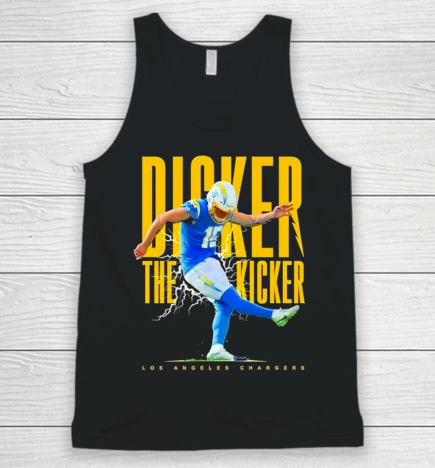 Cameron Dicker Los Angeles Chargers Lightning Unisex Tank Top