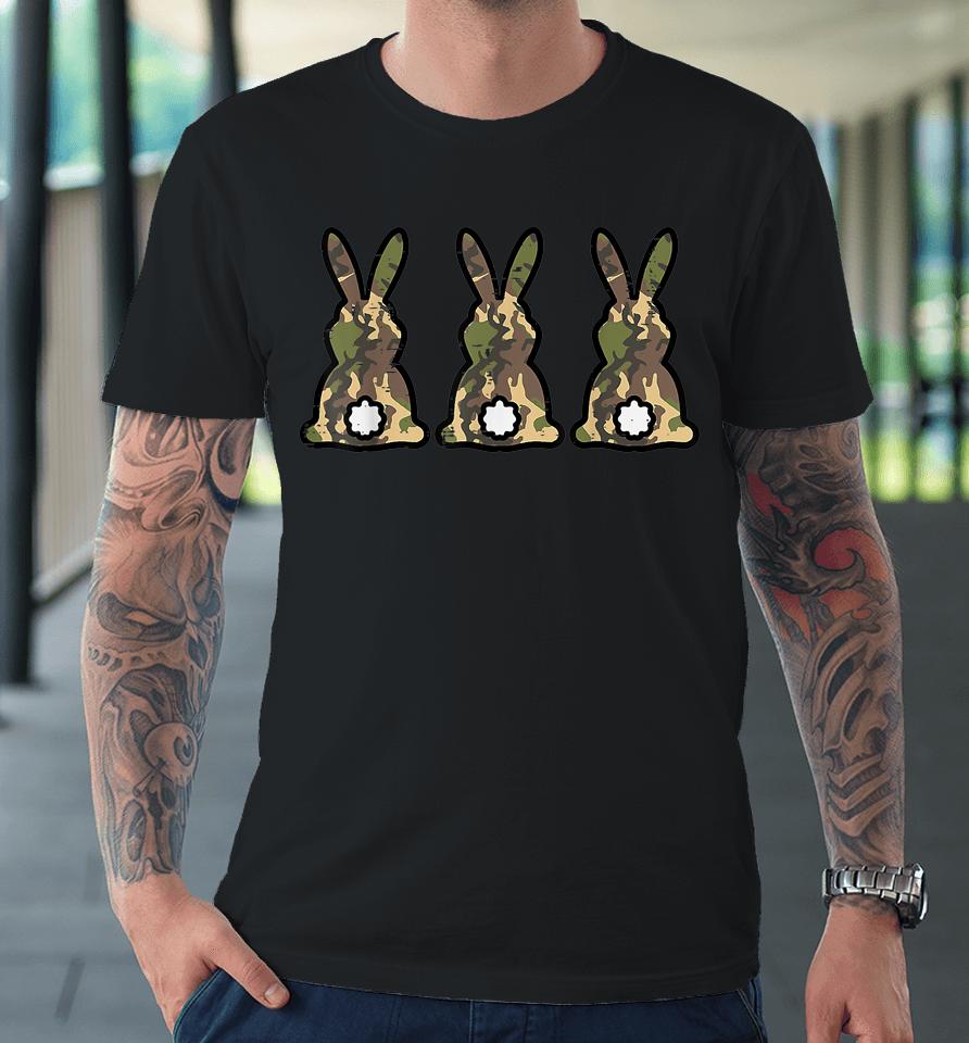 Camo Bunnies Cute Easter Day Rabbit Bunny Premium T-Shirt