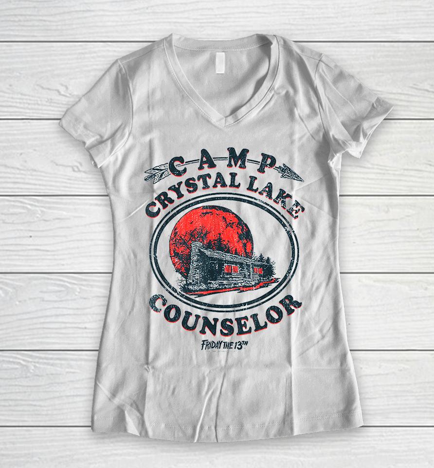 Camp Crystal Lake Counselor Women V-Neck T-Shirt