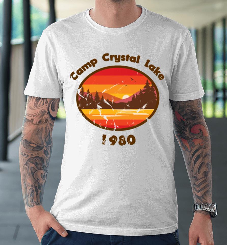 Camp Crystal Lake Friday 13Th Vintage Movie Premium T-Shirt