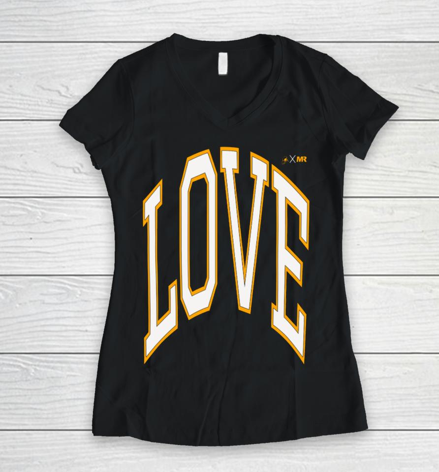 Campeche Collective Jordan Love Collegiate Vintage Women V-Neck T-Shirt
