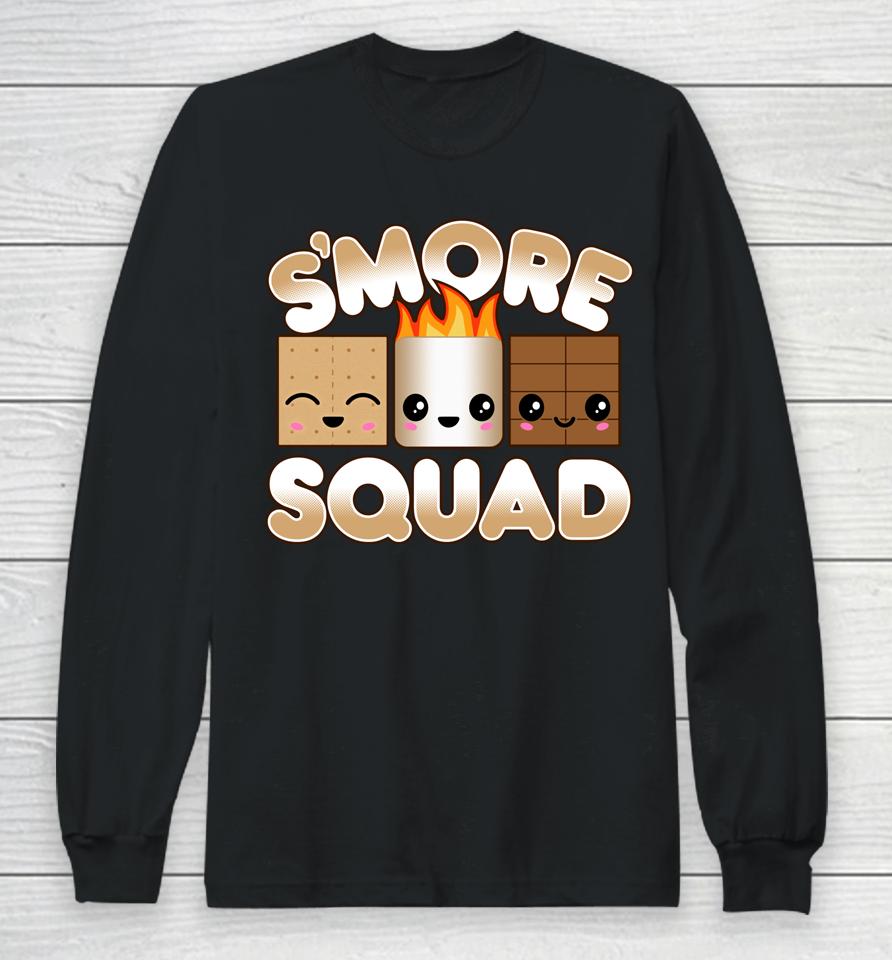 Campfire Camping Outdoor Friends Smore Squad Long Sleeve T-Shirt