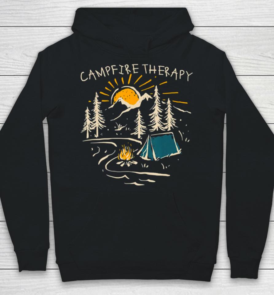 Campfire Therapy Camping Nature Adventure Outdoor Hoodie