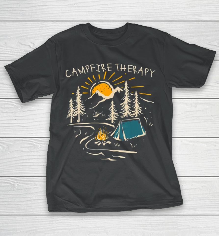 Campfire Therapy Camping Nature Adventure Outdoor T-Shirt