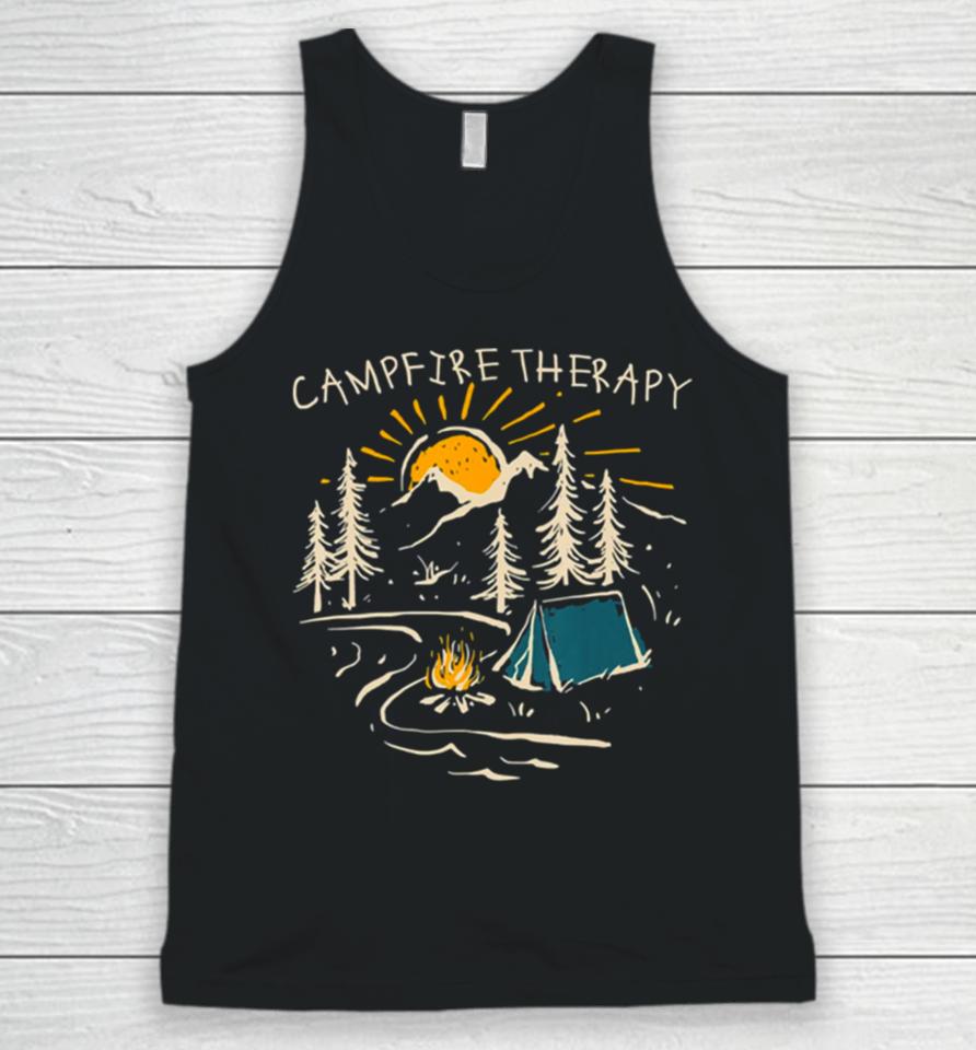 Campfire Therapy Camping Nature Adventure Outdoor Unisex Tank Top