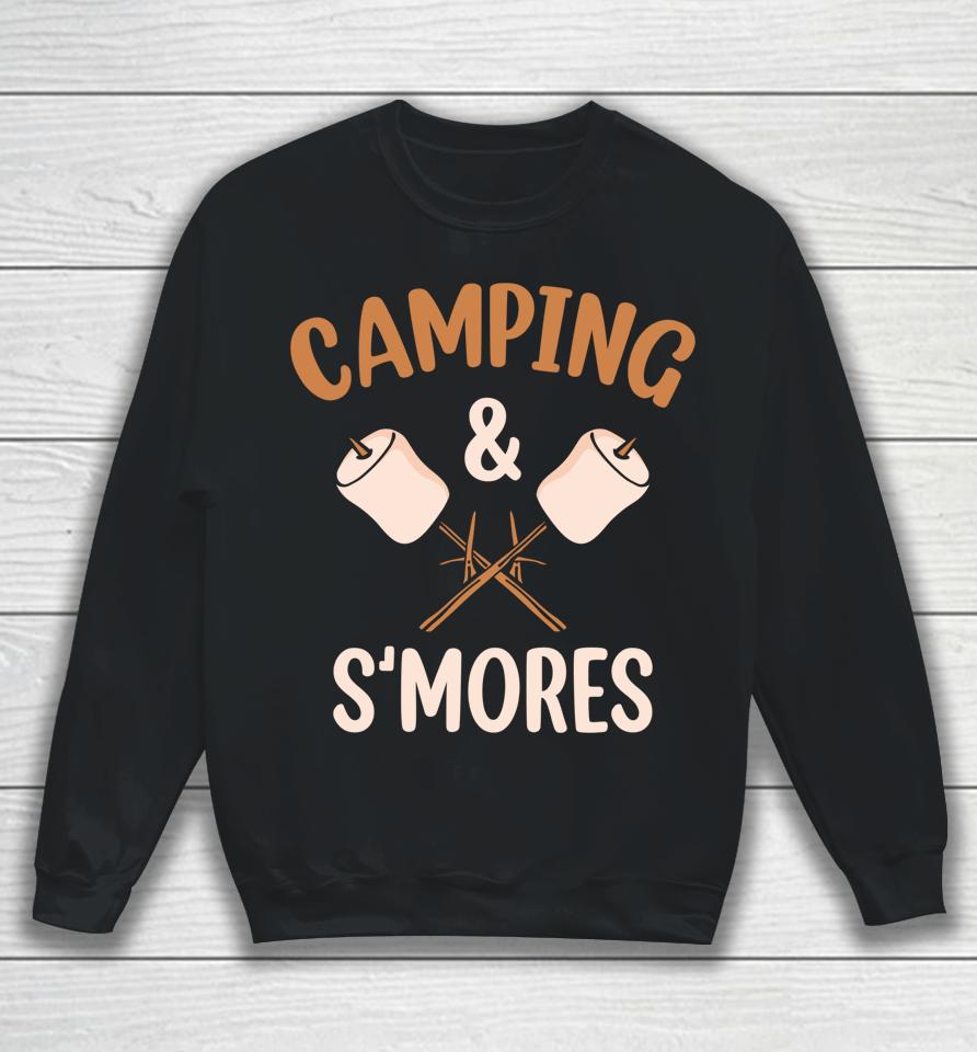Camping And S'mores Campfire Outdoor Marshmallow Bonfire Sweatshirt