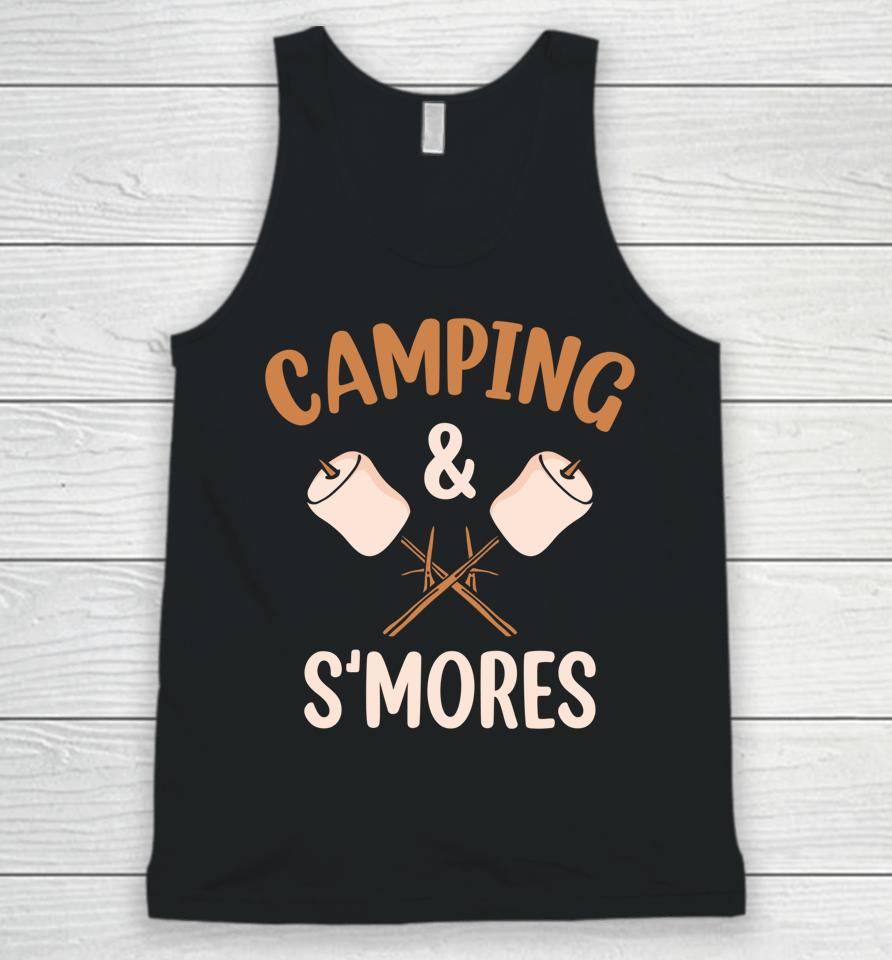 Camping And S'mores Campfire Outdoor Marshmallow Bonfire Unisex Tank Top