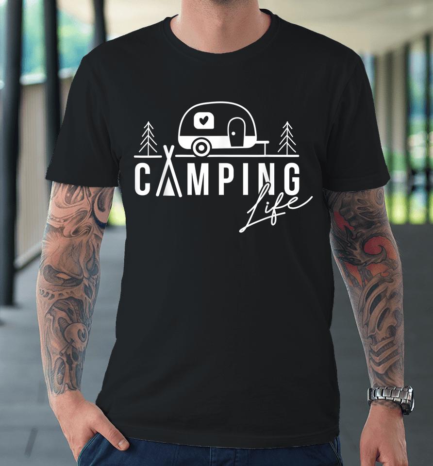 Camping Life Happy Camper Design Premium T-Shirt