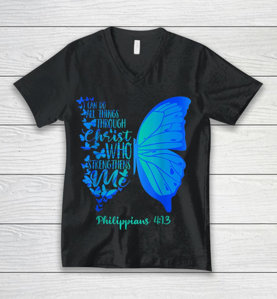 Can Do All Things Through Christ Who Strengthens Me I Gift Unisex V-Neck T-Shirt