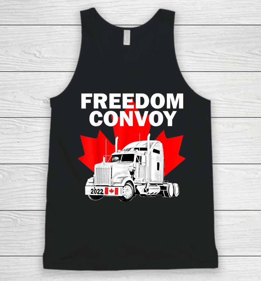 Canada Freedom Convoy 2022 Canadian Truckers Support Gift Unisex Tank Top