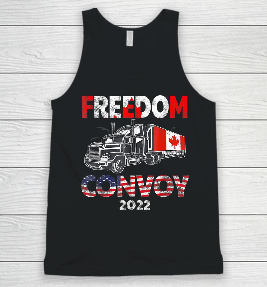 Canada Freedom Convoy 2022 Canadian Truckers Support Gift Unisex Tank Top