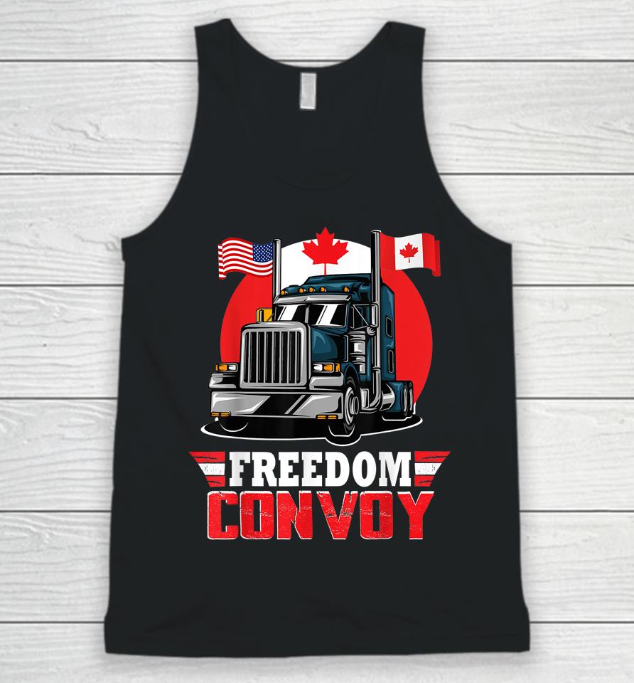 Canada Freedom Convoy 2022 Canadian Truckers Support Unisex Tank Top