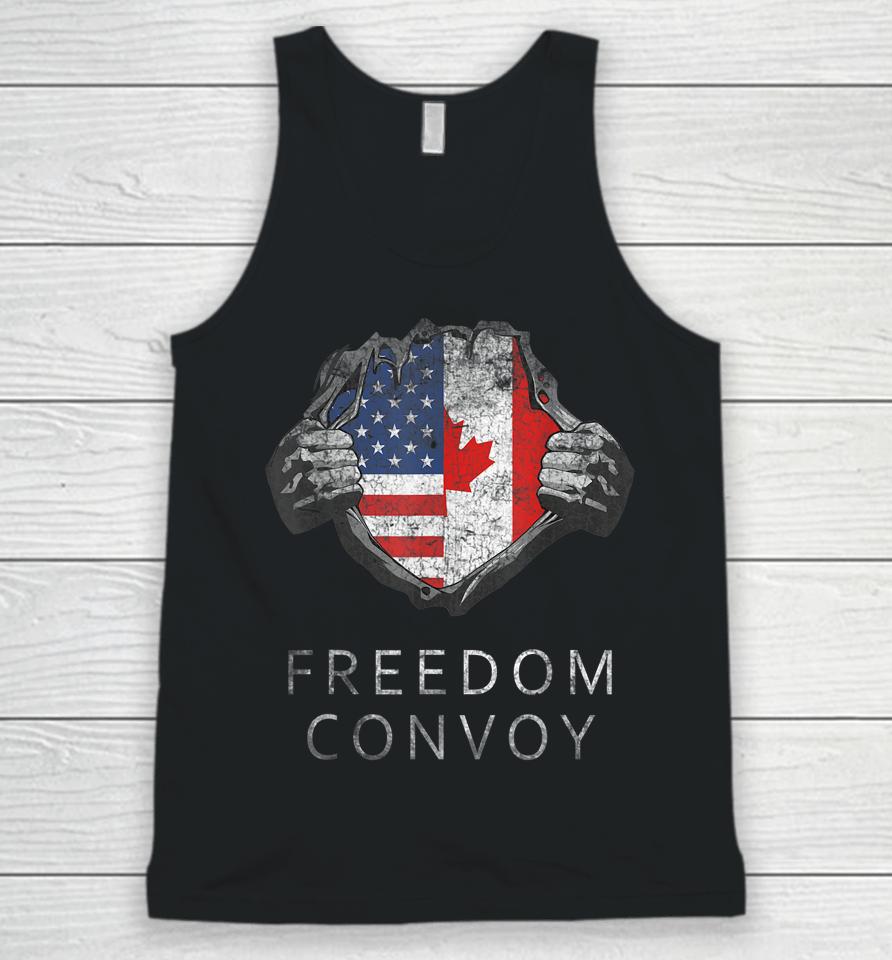 Canada Freedom Convoy 2022 Canadian Truckers Support Unisex Tank Top
