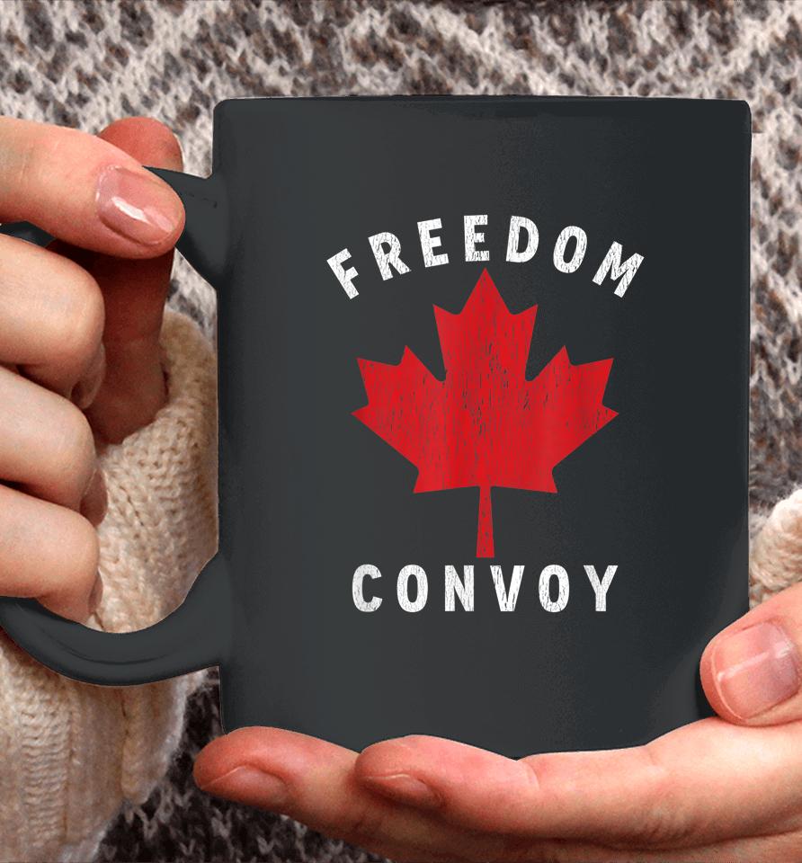Canada Freedom Convoy 2022 Canadian Truckers Support Vintage Coffee Mug