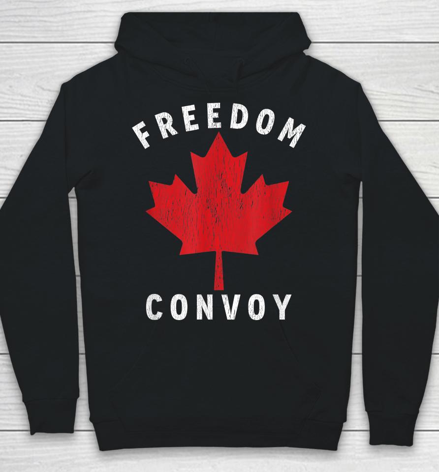 Canada Freedom Convoy 2022 Canadian Truckers Support Vintage Hoodie