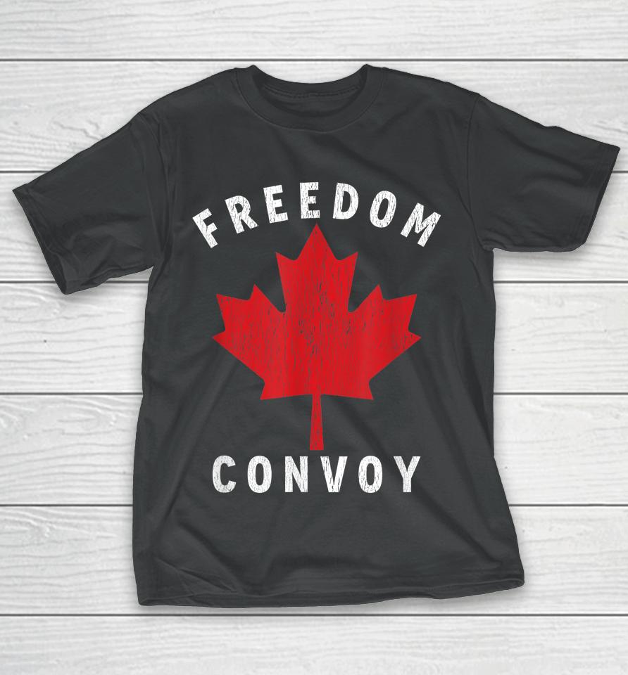 Canada Freedom Convoy 2022 Canadian Truckers Support Vintage T-Shirt