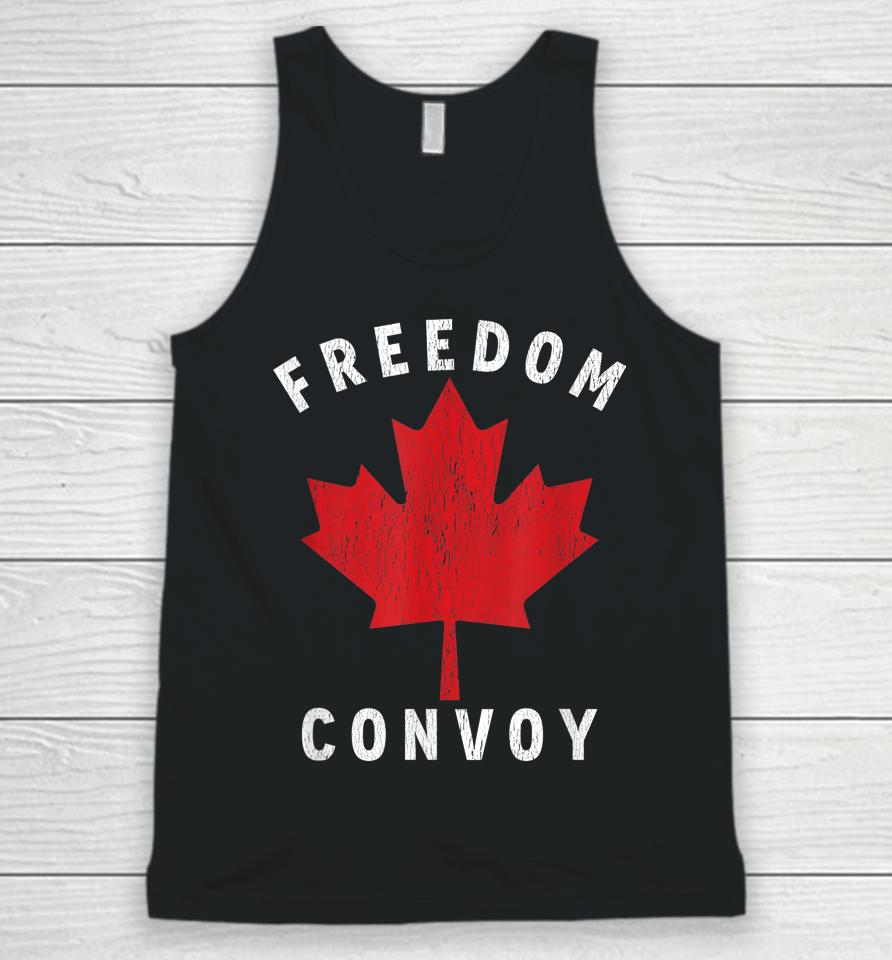 Canada Freedom Convoy 2022 Canadian Truckers Support Vintage Unisex Tank Top