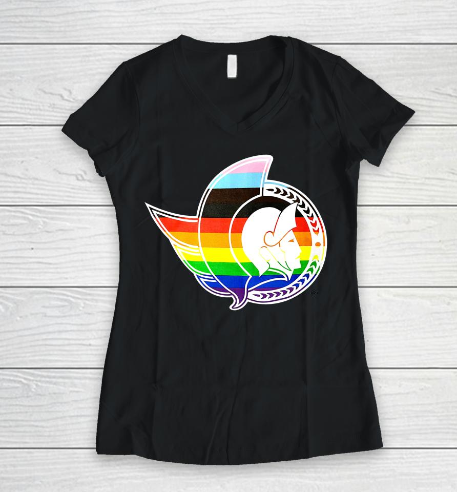Canadian Tire Center Pride Lgbt Women V-Neck T-Shirt