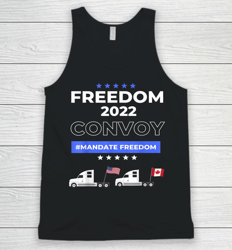 Canadian Truckers Freedom Over Fear No Mandates Convoy 2022 Unisex Tank Top