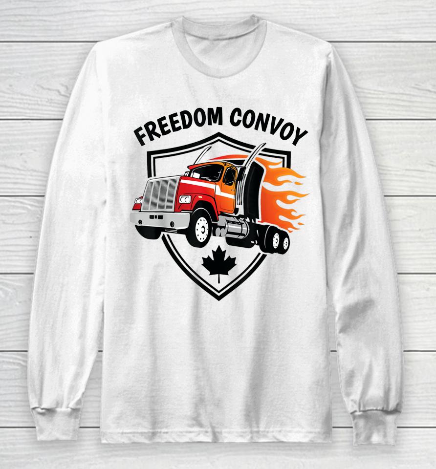 Canadian Truckers Rule Freedom Convoy 2022 Long Sleeve T-Shirt