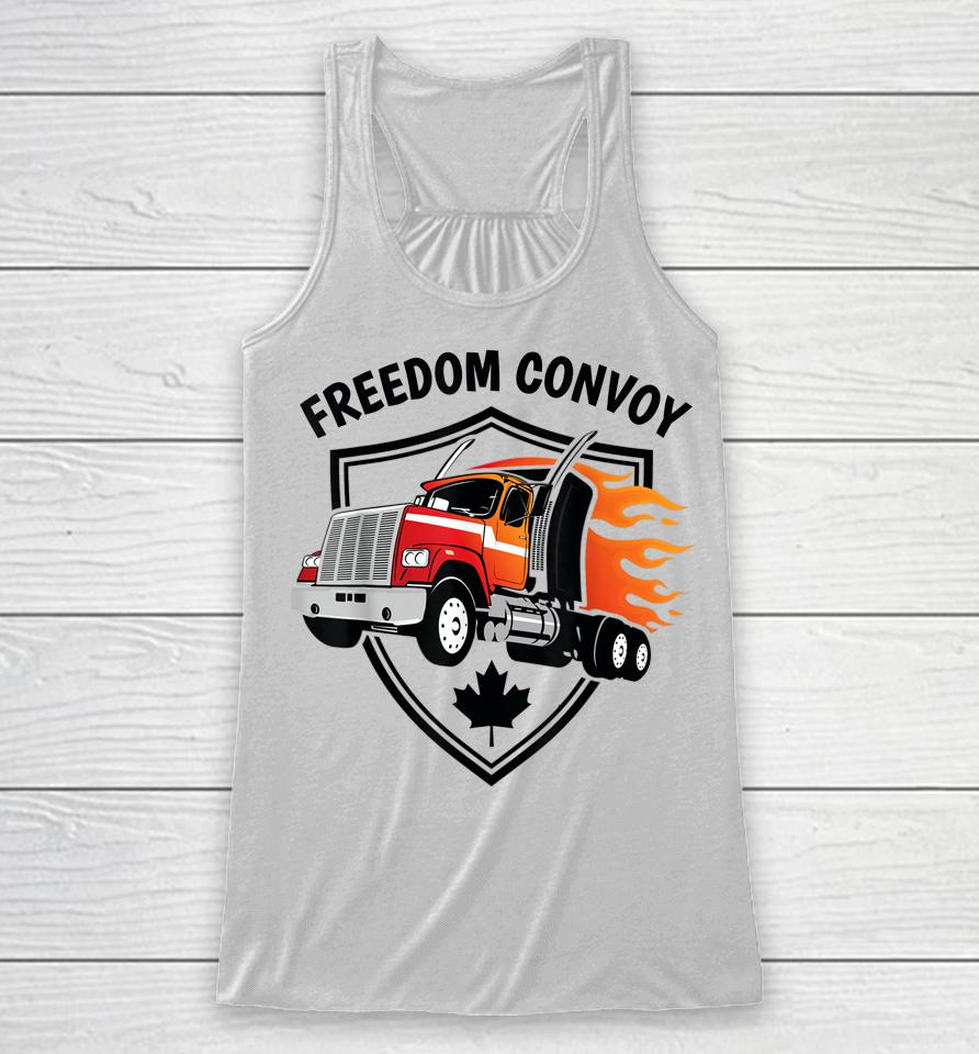 Canadian Truckers Rule Freedom Convoy 2022 Racerback Tank