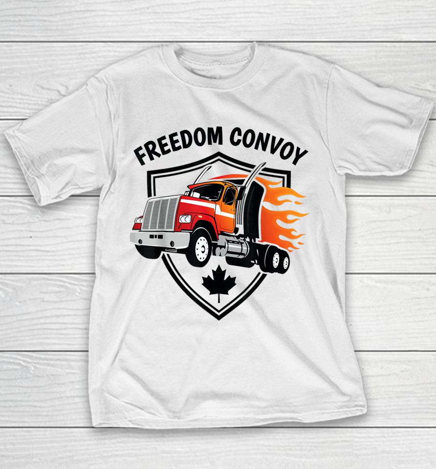 Canadian Truckers Rule Freedom Convoy 2022 Youth T-Shirt
