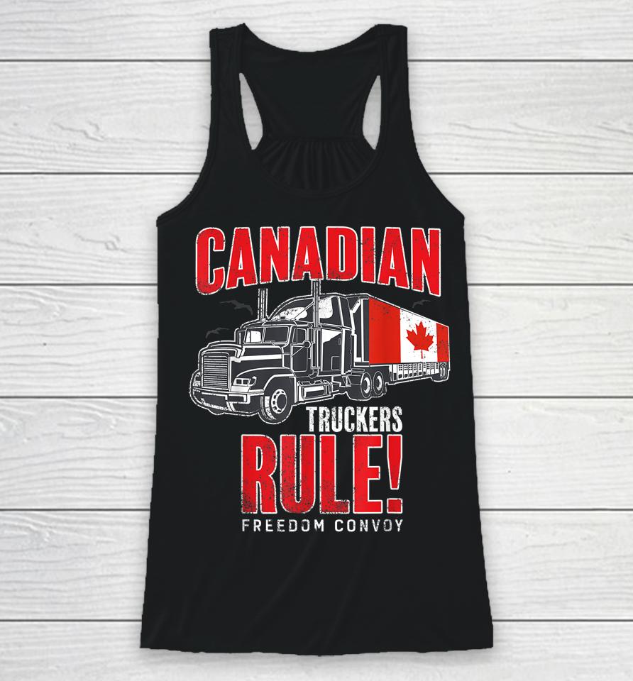 Canadian Truckers Rule  Freedom Convoy Racerback Tank
