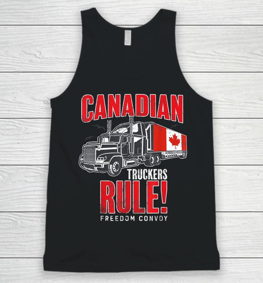 Canadian Truckers Rule  Freedom Convoy Unisex Tank Top