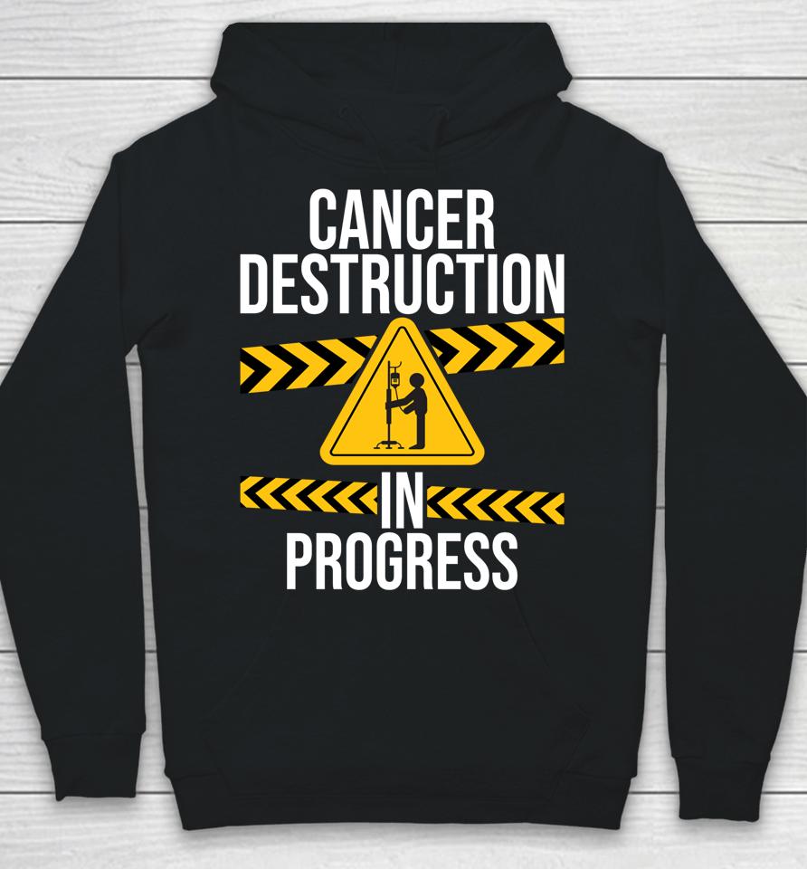 Cancer Destruction In Progress Cancer Survivor Fighter Hoodie