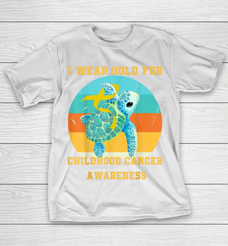 Cancer In September I Wear For Childhood Cancer Awareness T-Shirt