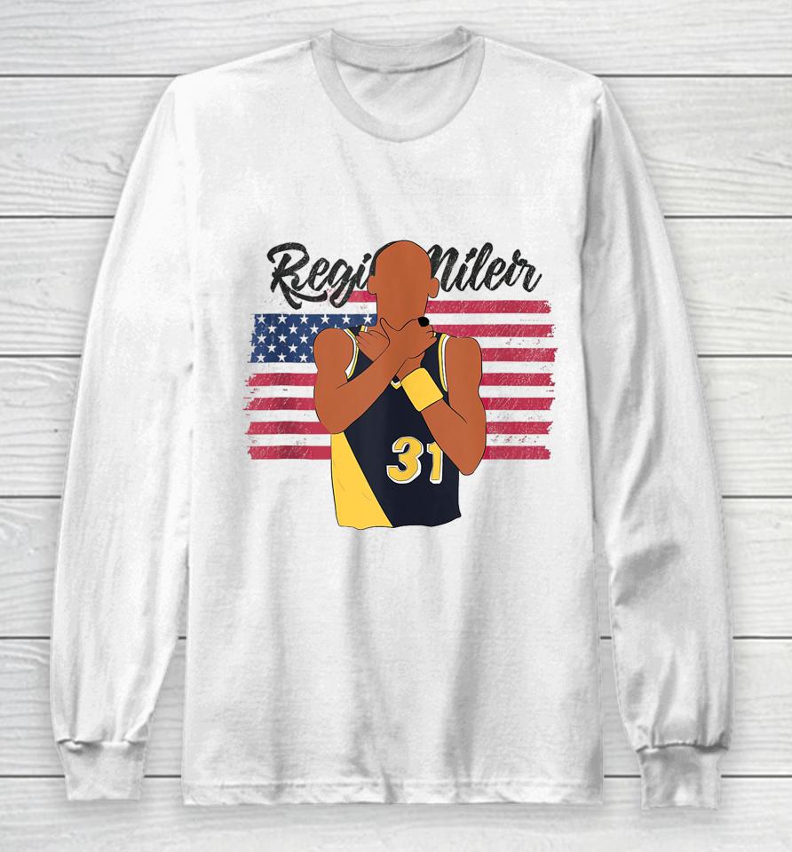 Candace Parker Reggie Miller Choke American Flag Long Sleeve T-Shirt