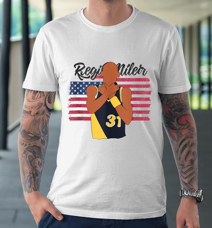 Candace Parker Reggie Miller Choke American Flag Premium T-Shirt