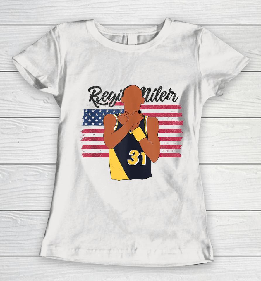 Candace Parker Reggie Miller Choke American Flag Women T-Shirt