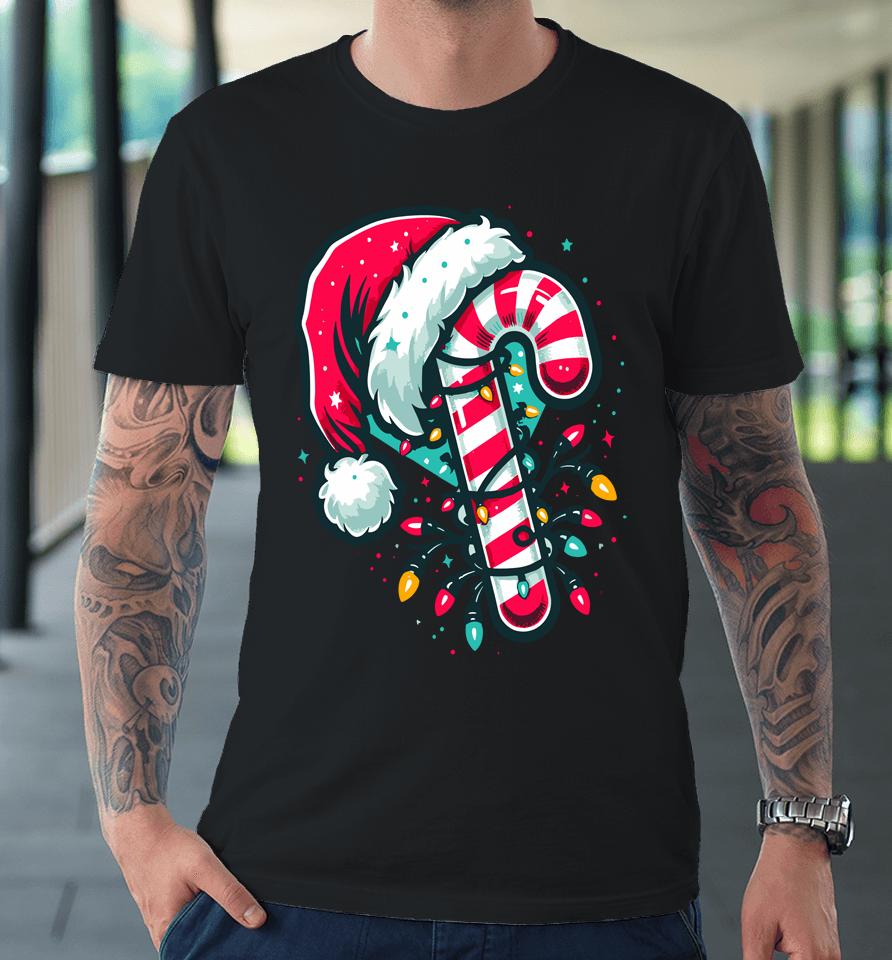 Candy Cane Crew Christmas Lights Family Matching Xmas Premium T-Shirt