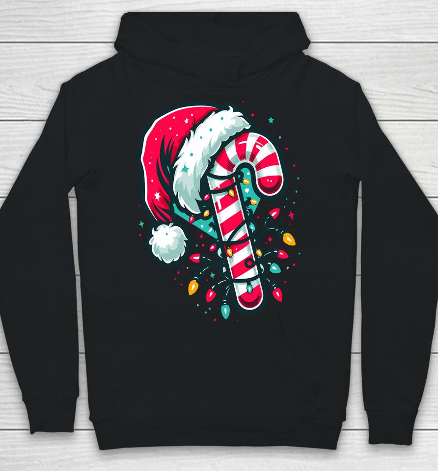 Candy Cane Crew Christmas Lights Family Matching Xmas Hoodie