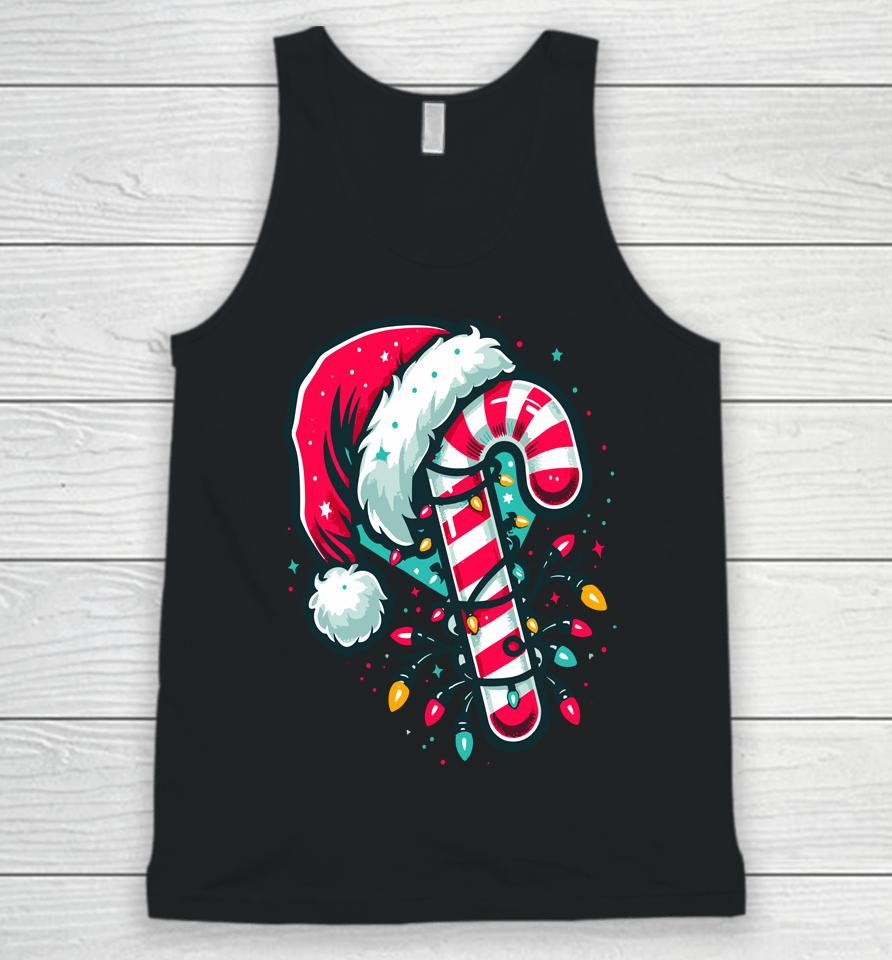 Candy Cane Crew Christmas Lights Family Matching Xmas Unisex Tank Top