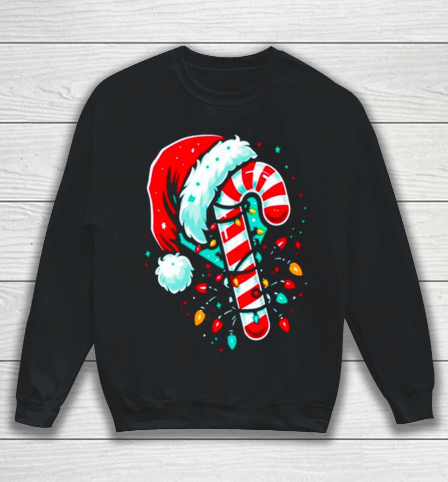 Candy Cane Crew Christmas Lights Sweatshirt