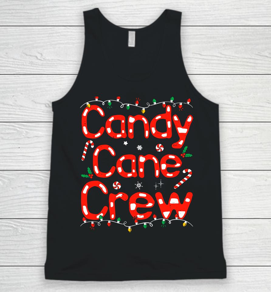 Candy Cane Crew Funny Christmas Candy Cane Lover Xmas Pajama Unisex Tank Top