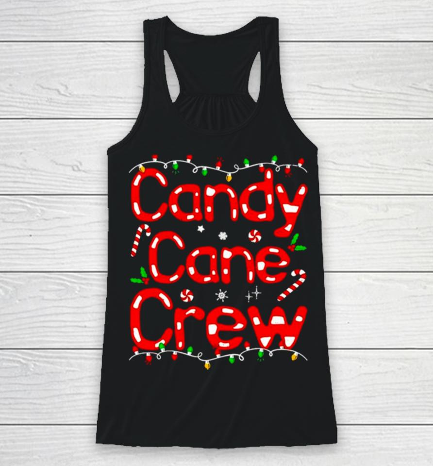 Candy Cane Crew Funny Christmas Racerback Tank