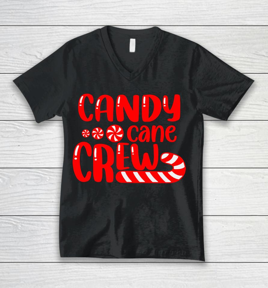 Candy Cane Crew Unisex V-Neck T-Shirt