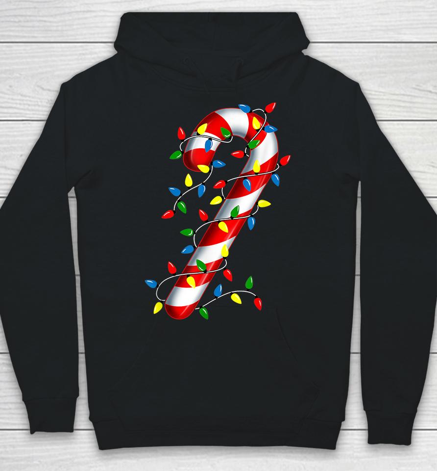 Candy Cane Merry And Bright Christmas Lights Candy Costume Hoodie