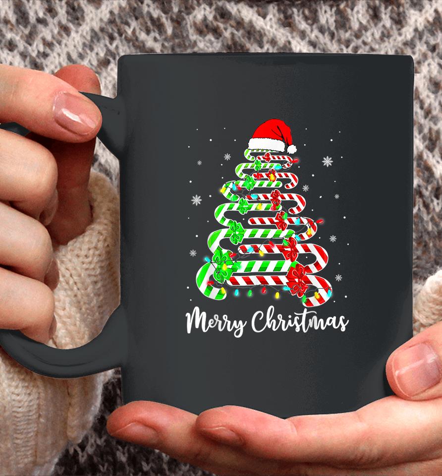 Candy Cane Santa Hat Funny Xmas Tree Merry Christmas Y'all Coffee Mug